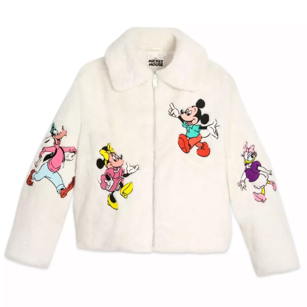 Mickey Mouse and Friends Faux Fur Jacket for Adults BRAND NEW